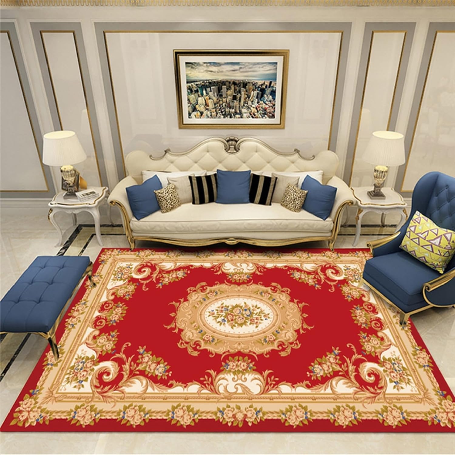 ペルシャ柄ラグ】ラグ カーペット ペルシャ風絨毯 大判 130×190cm（3畳